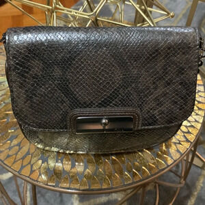 Coach Faux Python crossbody with chain